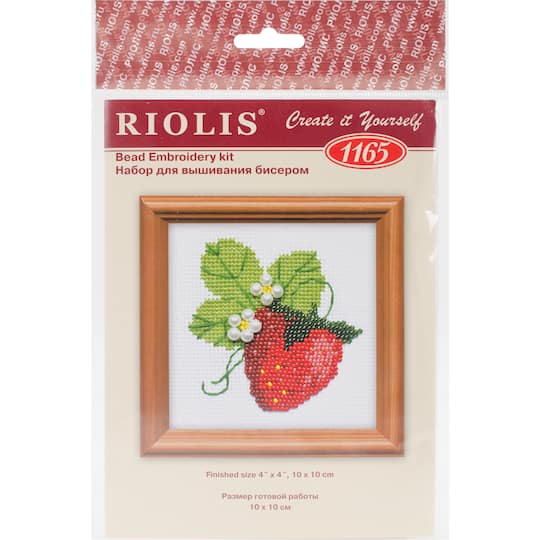 RIOLIS Garden Strawberry Bead Embroidery Kit